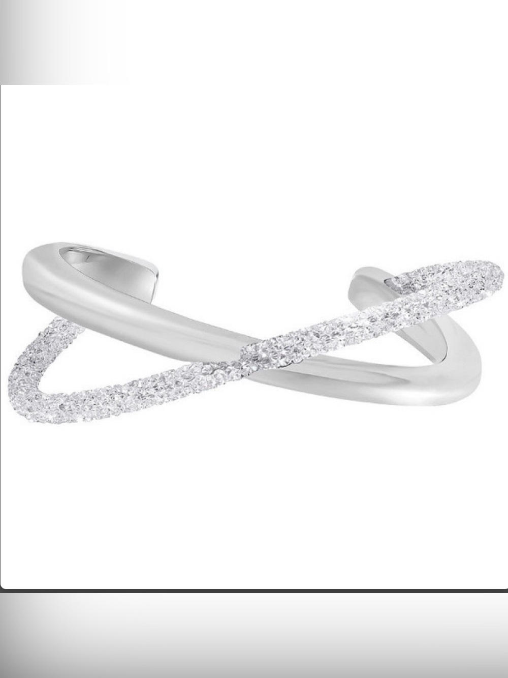 NWOT Swarovski Crystaldust Cross Cuff Bracelet